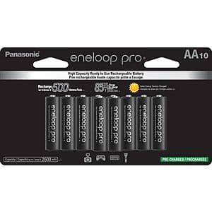 Panasonic Eneloop Pro AA Rechargeable Batteries - 10-Pack