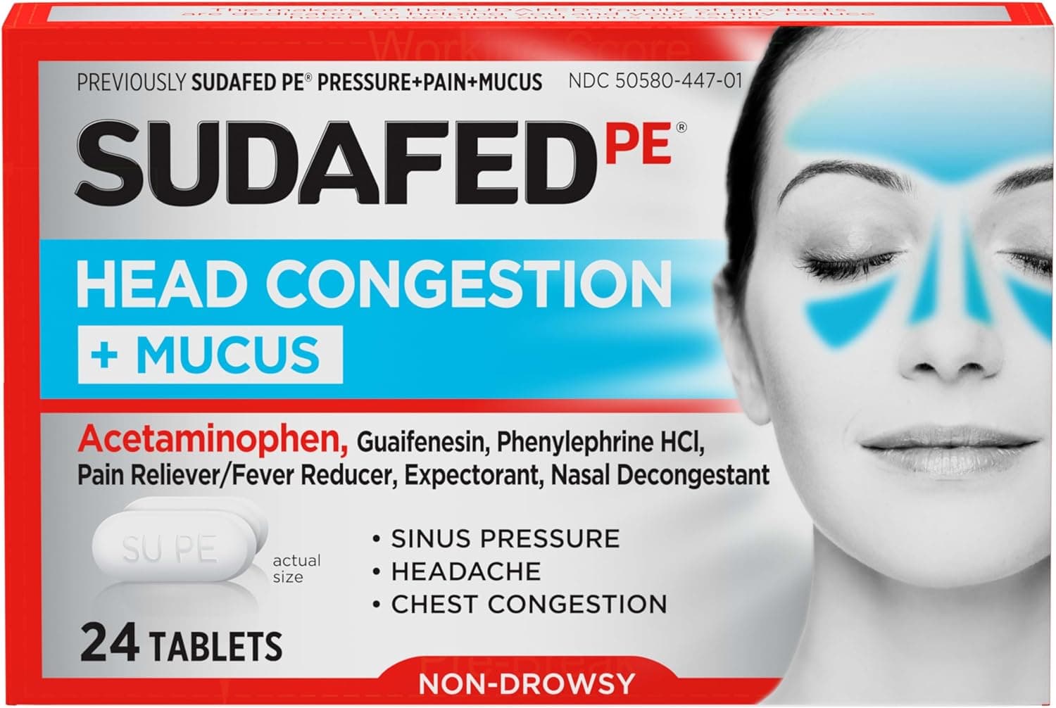 Sudafed PE Head Congestion Relief Tablets