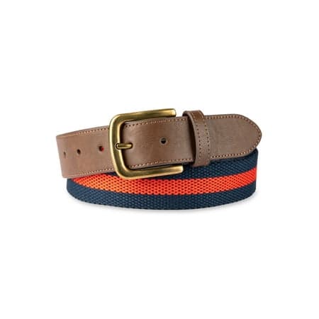 Chaps Men's Striped Web Fabric Belt