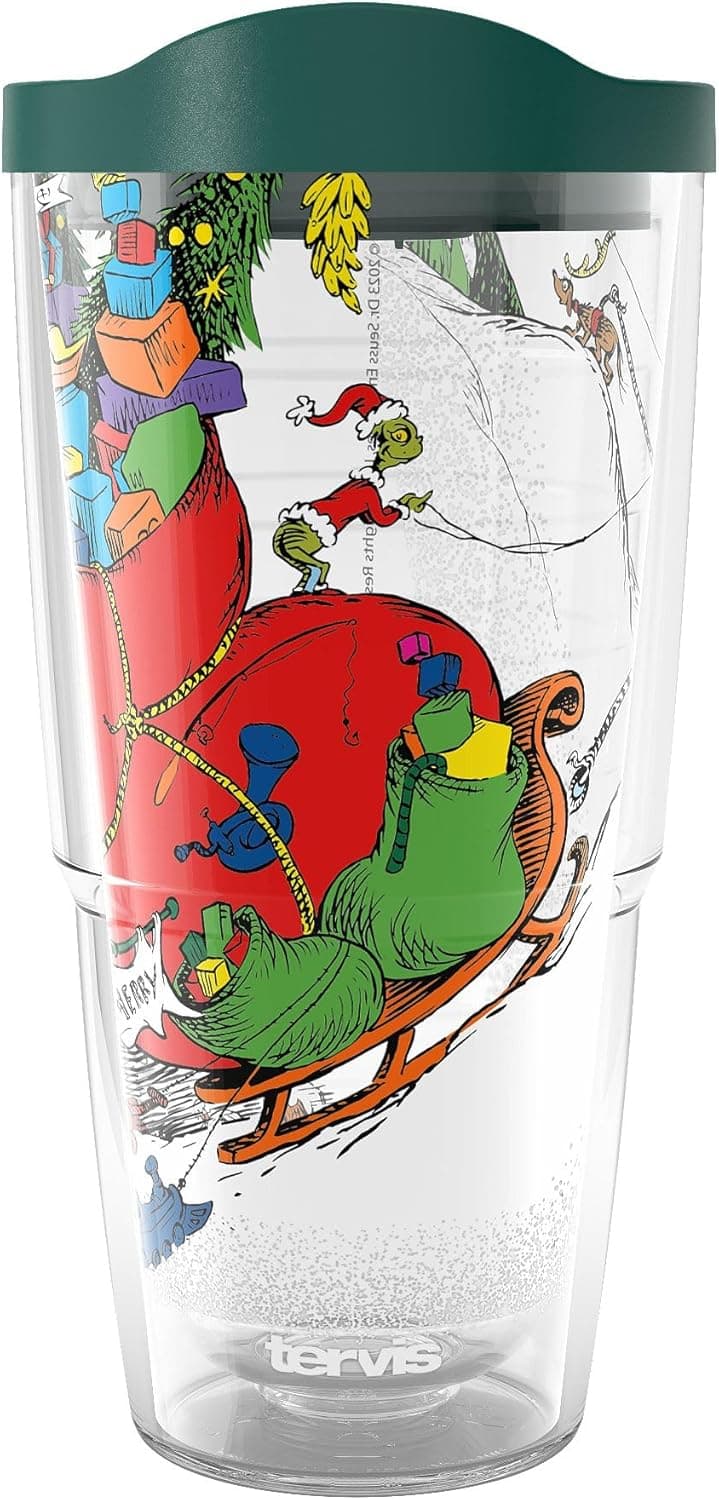 Tervis Grinch Insulated Tumbler: Keep Drinks Hot or Cold