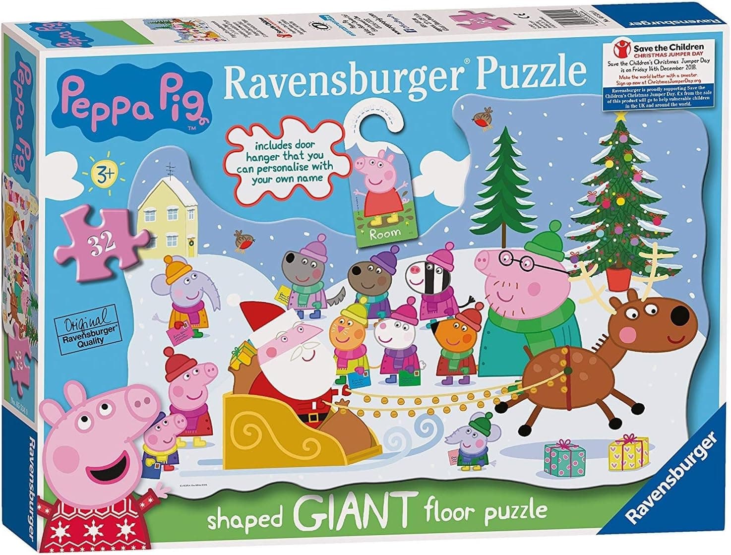 Peppa Pig Christmas Puzzle: 32-Piece Giant Jigsaw for Kids