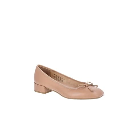 Time and Tru Women's String Bow Block Heel Ballet Shoes