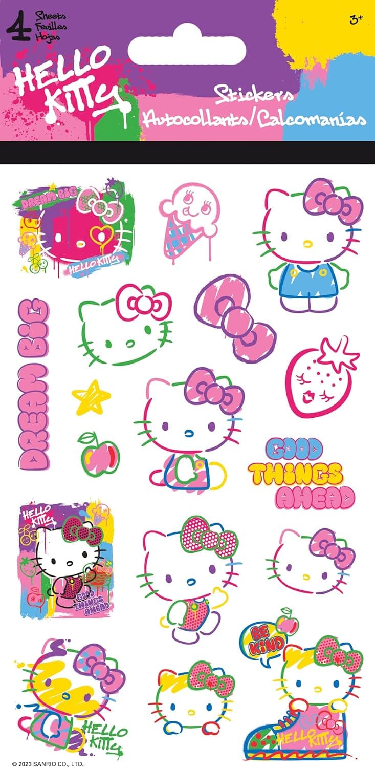 Vibrant Hello Kitty Pop Art Stickers - 30% Off