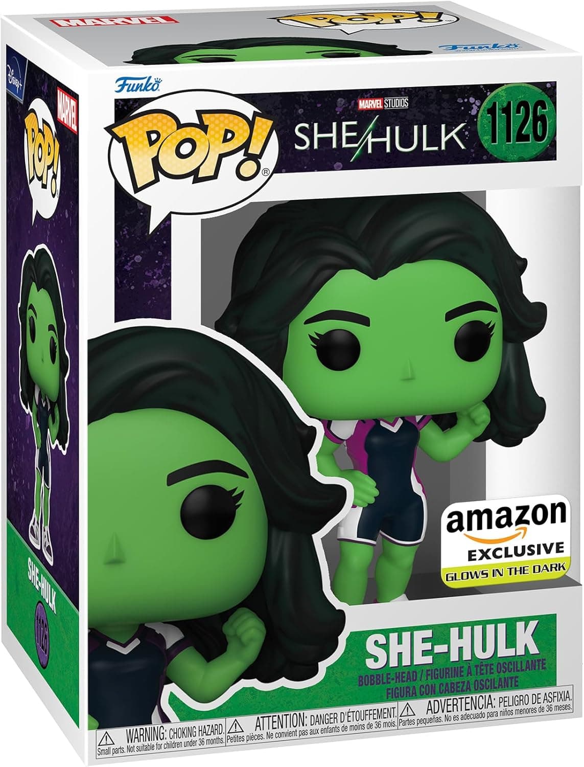Funko Pop Marvel: She-Hulk Glow-in-the-Dark Exclusive Figure