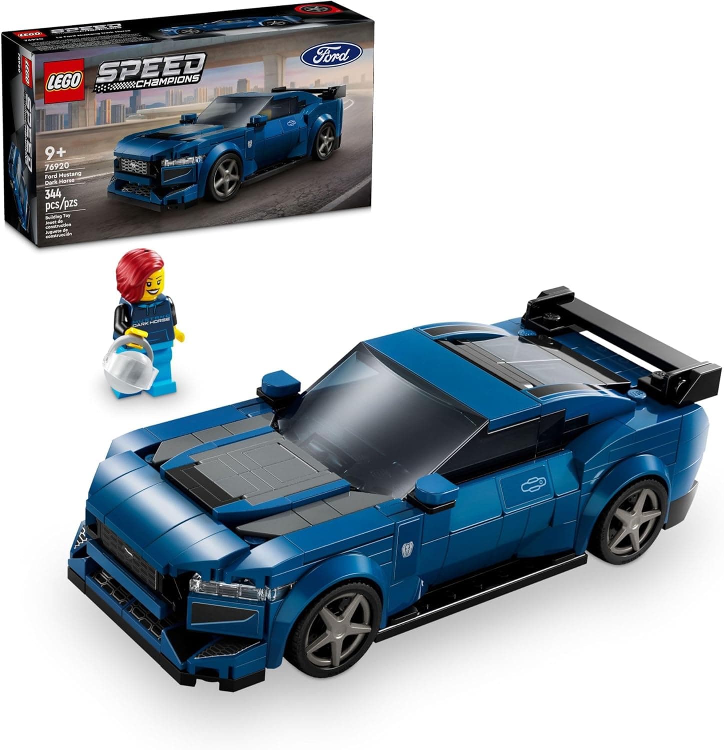 Build the Ford Mustang Dark Horse Sports Car with LEGO Speed Champions
