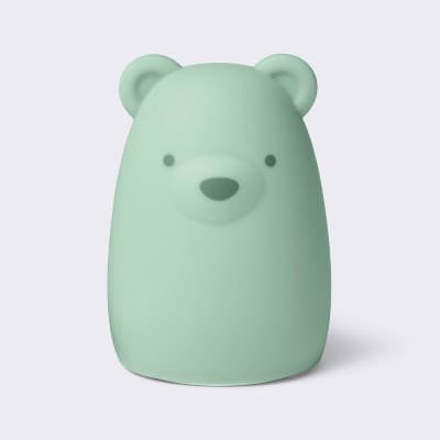 Silicone Nightlight - Bear/Green - Cloud Island™: On/Off Switch, Adjustable, Sleep Timer, Battery Powered