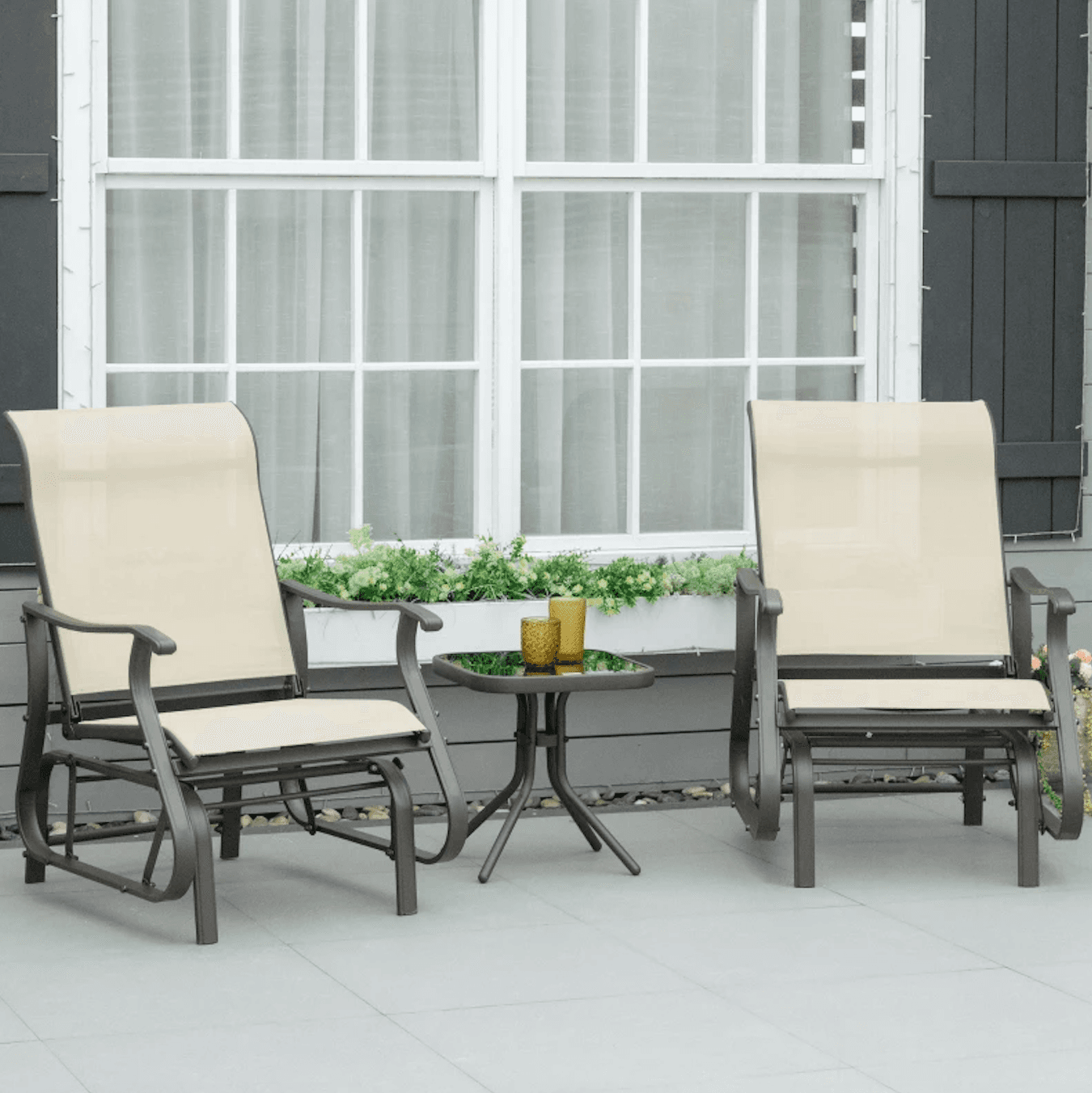 Relax Outdoors with This 3-Piece Glider Set at 48% Off