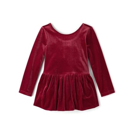 The Children's Place Baby & Toddler Girls Long Sleeve Velour Bubble Dress, Sizes 6M-5T