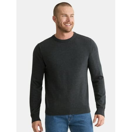 George Men's & Big Men's Relaxed Fit Lightweight Crewneck Sweater, Sizes XS-3XL