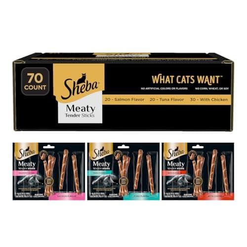70-Pack Sheba Meaty Tender Sticks Cat Treats Amazon