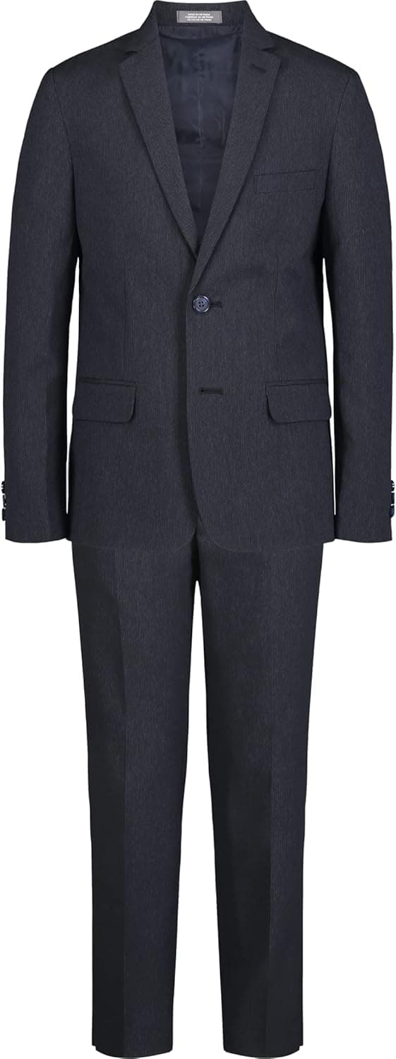 Van Heusen Boys' Big 2-Piece Formal Suit Set, Bank Blue, 14