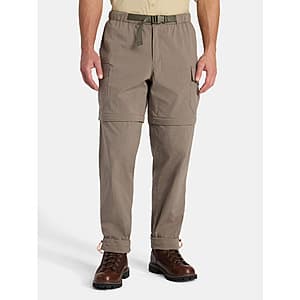 Ozark Trail Men's Zip-Off Convertible Cargo Pants (Taupe Fall) from $11.50
