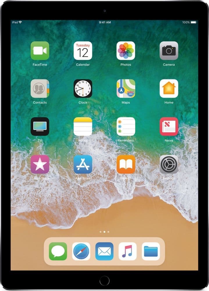 Apple - Geek Squad Certified Refurbished 12.9-Inch iPad Pro (2nd generation) with Wi-Fi - 256GB - Space Gray