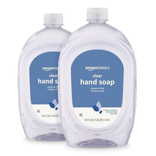 2-Pack Amazon Basics Gentle & Mild Clear Liquid Hand Soap at 37% Off