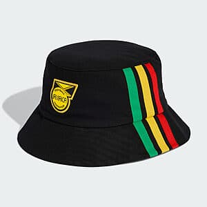 adidas Men's Jamaica 26 Bucket Hat (Black/Bold Gold, M/L) $15 + Free S&H