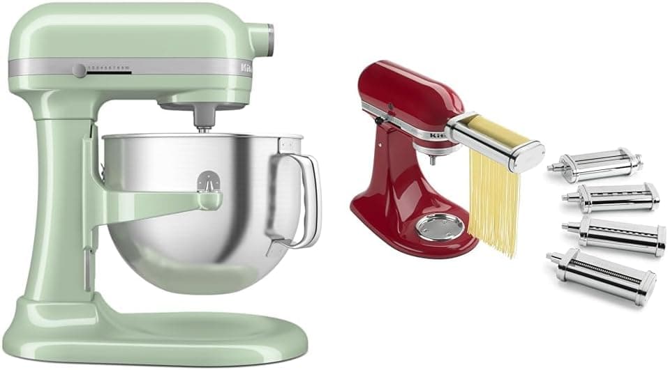 KitchenAid Stand Mixer Bundle: 7-Qt Bowl-Lift + Pasta Deluxe Attachment