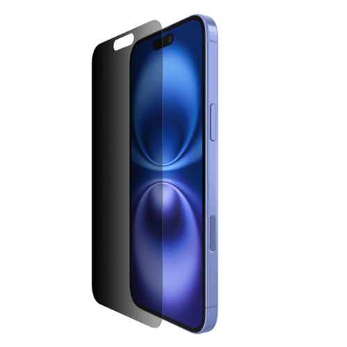 Belkin - ScreenForce Privacy InvisiGlass for iPhone 16 Plus, 15 Plus, and 14 Pro Max with EZ Align Tray - Black