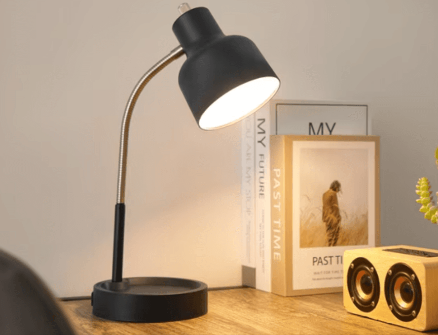 Mainstays LED Desk Lamp with Base AC Outlet