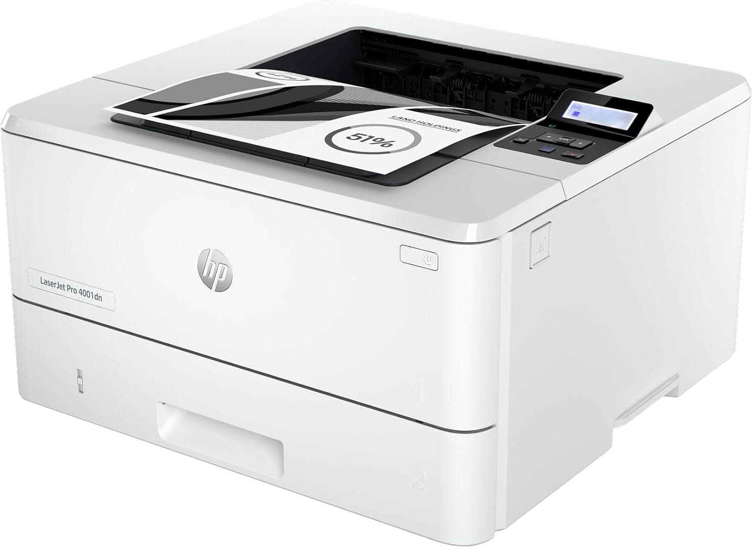 HP LaserJet Pro 4001dn Black & White Printer Amazon