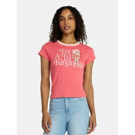 Strawberry Shortcake, Junior's Graphic T-Shirt, Lil Kindness, Sizes XXS-XXL