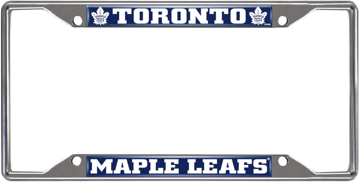 FANMATS 16987 Toronto Maple Leafs Chrome Metal License Plate Frame, Team Colors, 6.25in x 12.25in