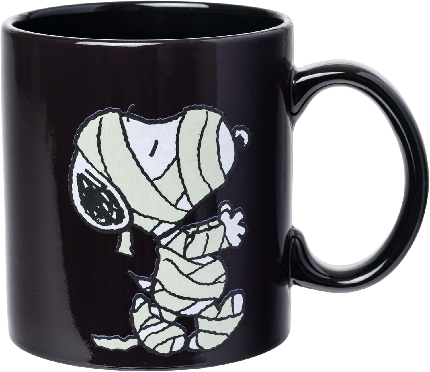 Silver Buffalo Peanuts Snoopy Woodstock Trick or Treat Temperature Reveal 20oz Ceramic Mug