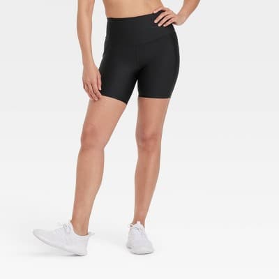 Women's Effortless Support Bike Shorts 6" - All In Motion™ Black L: Moisture Wicking, Quick Drying