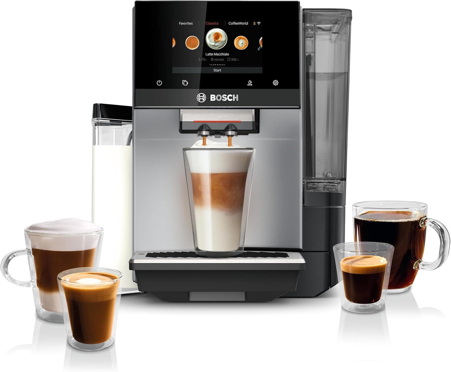 Bosch Fully Automatic Coffee Maker - 36 Drinks, Barista Style
