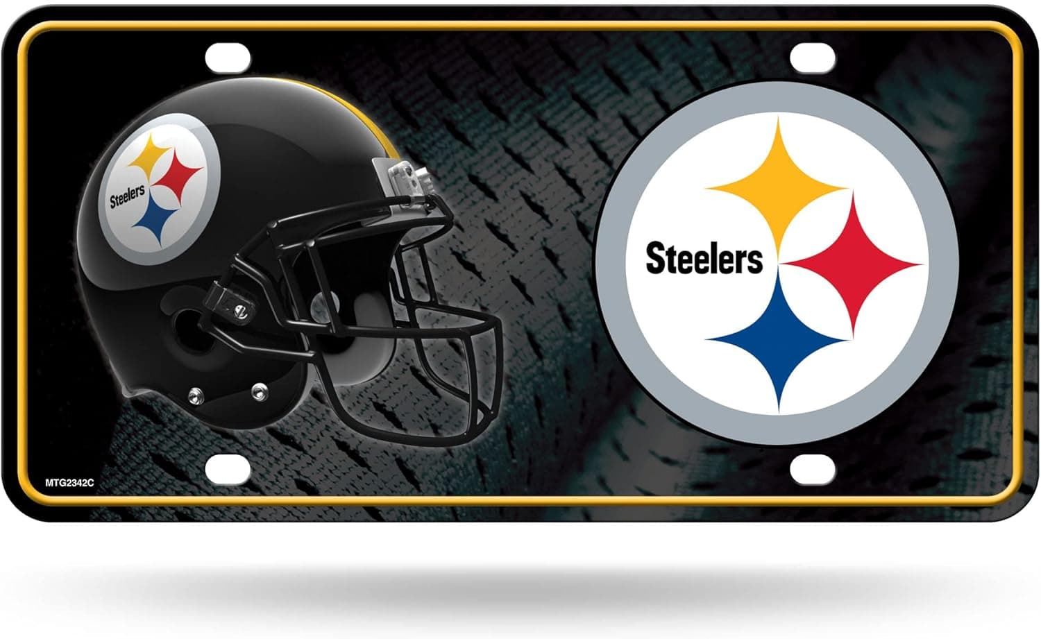 Rico Industries NFL Pittsburgh Steelers Auto Tag - Fits Truck, Car, SUV