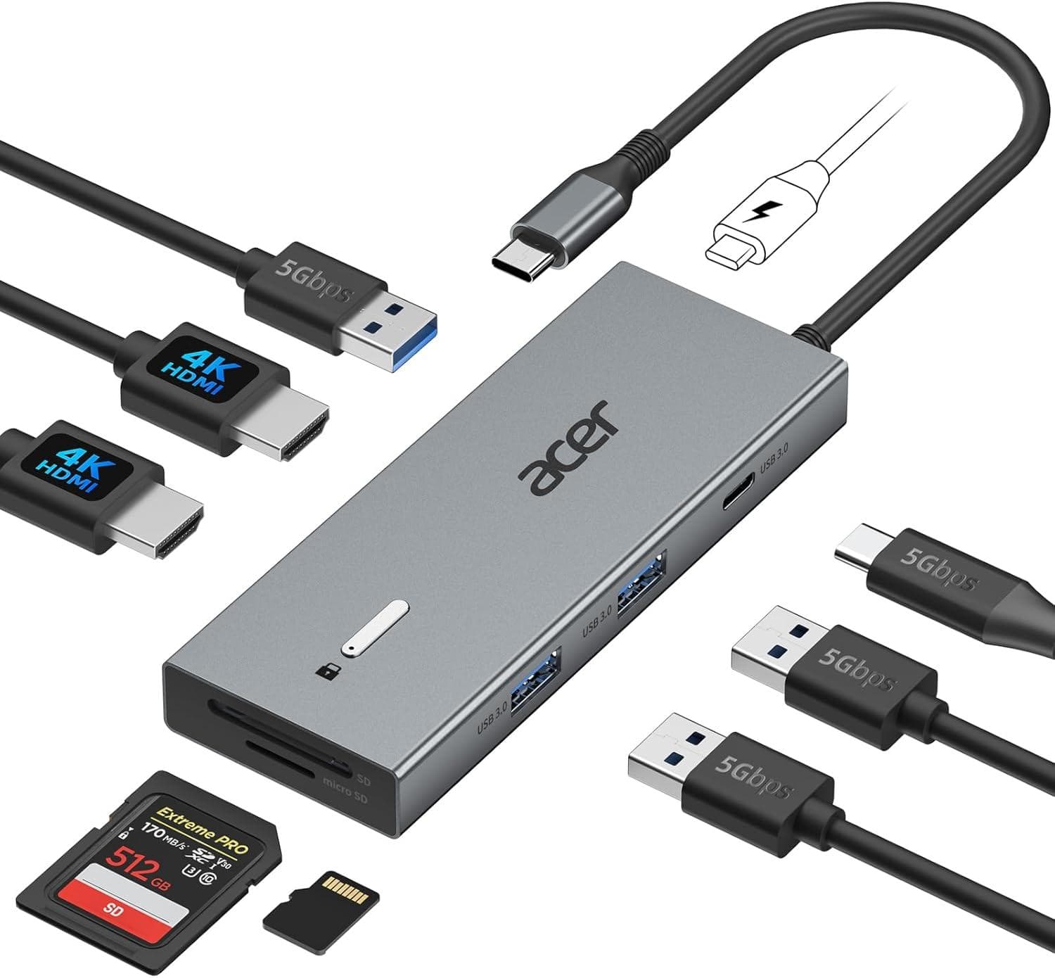 Acer 9-in-1 USB-C Dual Monitor Docking Station