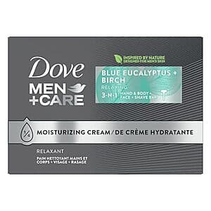 8-ct 3.75-oz DOVE MEN + CARE 3 in 1 Cleanser Bars (Blue Eucalyptus) $9.65 w/ S&S