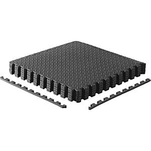 Interlocking Foam Tiles - 6-Pack (24 sq ft, Black Diamond)