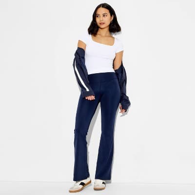 Women's ButterBliss High-Waisted Flare Leggings - Wild Fable™ Blue S