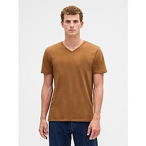 Gap Men's Soft V-Neck Tee in Ginger or Rose for $4.25 + Free Shipping