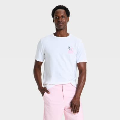 Men's Cotton Graphic T-Shirt - All In Motion™ True White M