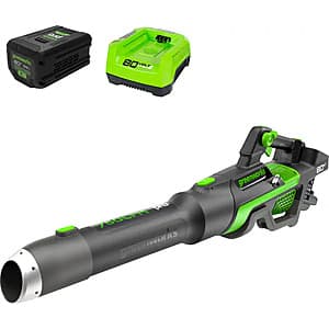 Greenworks 80V Cordless Leaf Blower with Battery and Charger