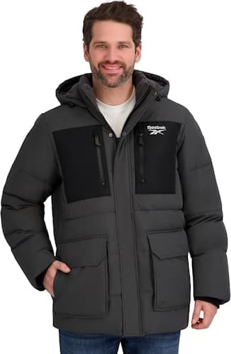 Reebok Puffer Parka Jacket - 83% Off on Amazon