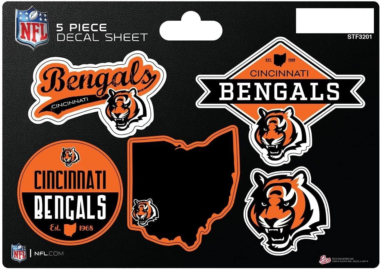 Officially Licensed NFL Cincinnati Bengals Sticker Set