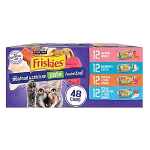 48-Pack Purina Friskies Canned Wet Cat Food - Various Flavors