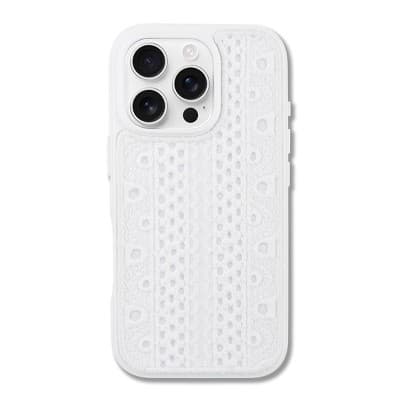 Hello Lux Lace Phone Case - 16 Pro - White