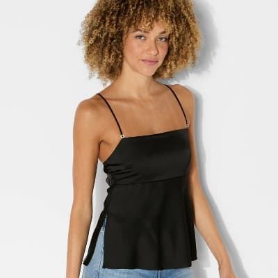Women's Satin Camisole - Wild Fable™ Black XL