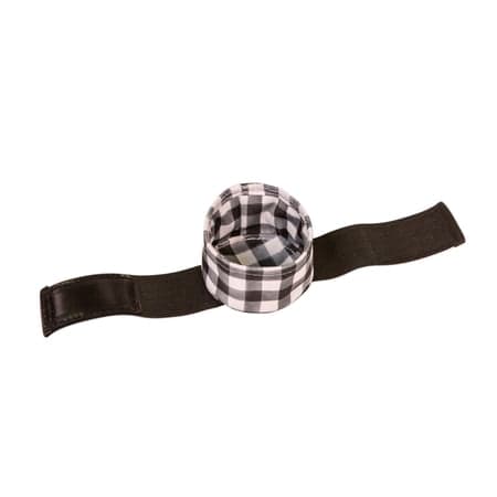 J.L. Childress Wearabowl Snack Cup. 9 months and up. Black/White Checkered.