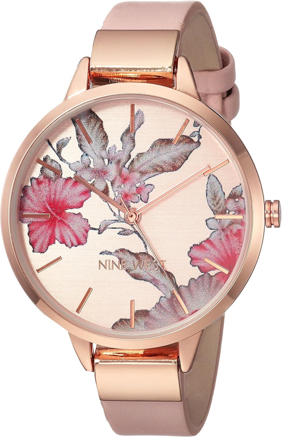 Nine West Women's Floral Dial Watch at 66% Off