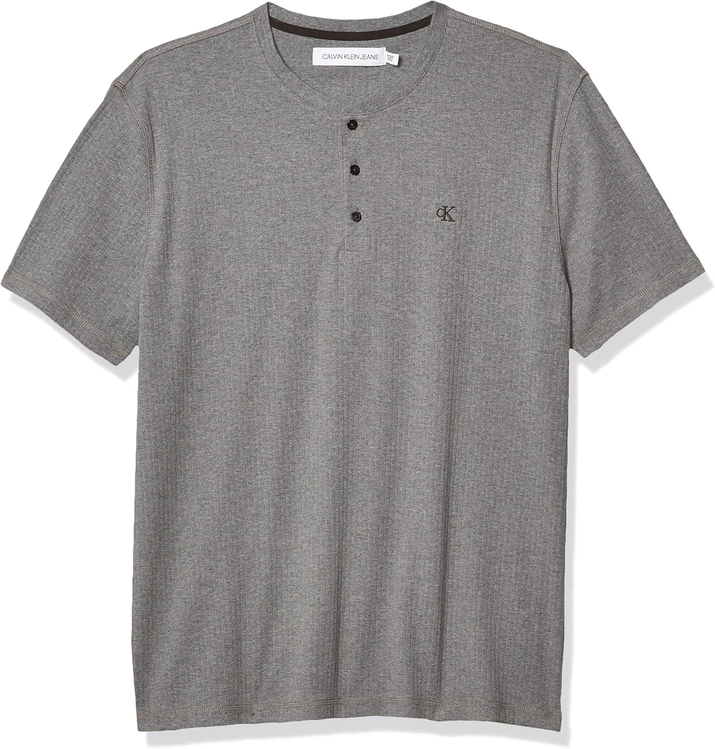 Save 65% on Calvin Klein Ribbed Henley T-Shirt