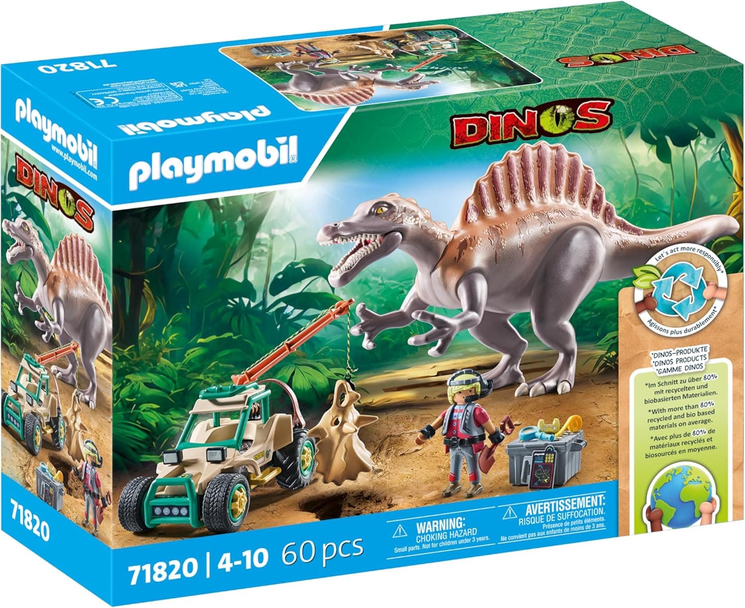Playmobil Spinosaurus Attack Dinosaur Toy Set on Sale