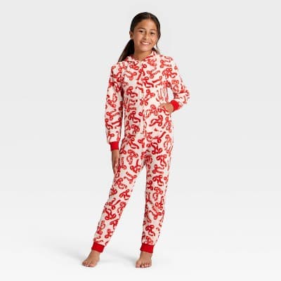 Girls' Bows Union Suit - Cat & Jack™ Red M