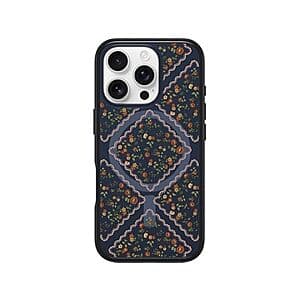 Stylish & Protective: OtterBox Symmetry Case for iPhone 16 Pro (Floral Romance Blue)