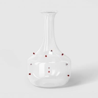 54.1 fl oz Glass Decanter Clear with Red Dots -Threshold™