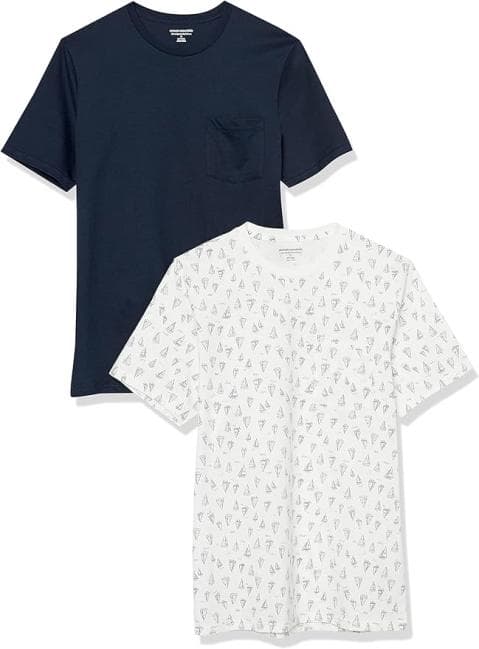Versatile 2-Pack of Amazon Essentials Men's Slim-Fit Crewneck T-Shirts