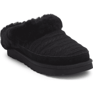 UGG Women's Cluggette Genuine Shearling Lined Indoor/Outdoor Slipper (Black) $50 + Free Store Pickup